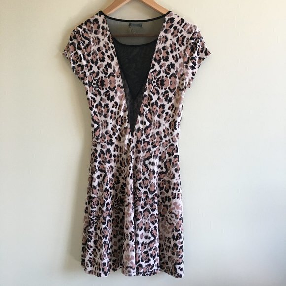 UO Kimchi Blue Animal‎ Print MESH Skater DRESS - Picture 7 of 11